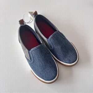 Old Navy Toddler Boy Slip On Chambray Blue Sneakers Sz 10